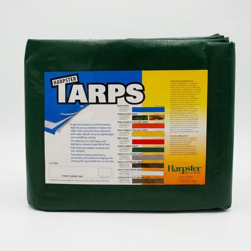 Forest Green Tarp 3x18 feet, medium duty 4.5 oz